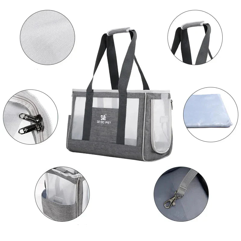 Transparent Pet Carrier Bag - Robust And Comfortable Carrier Bag For Cats And Small Dogs