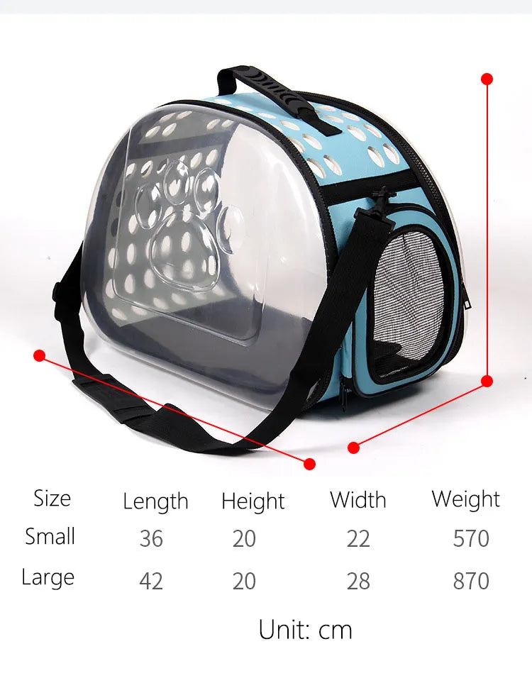 Pet Carrier Bag - Portable Pet Carrier Box With Viewing Window