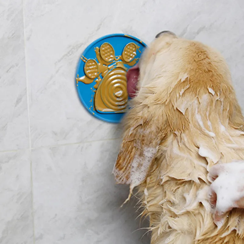 Silicone Treat Mat For Dogs - Non-Slip Wall Mat For The Dog Bath