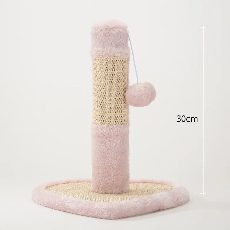 Cat Scratching Post In Heart Or Star Design With Toys