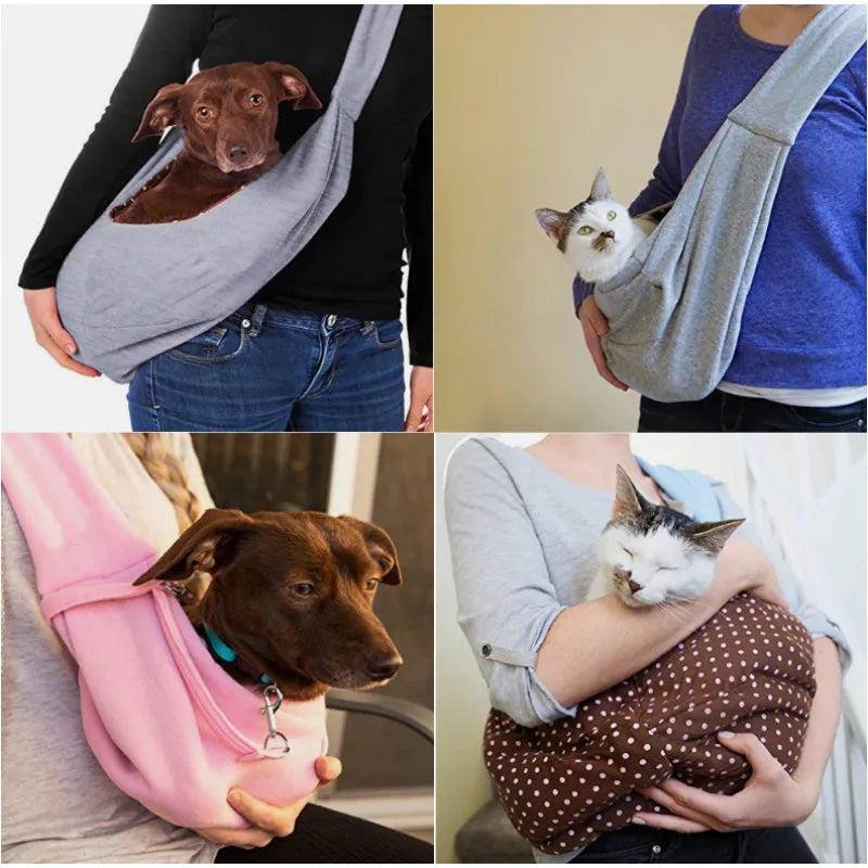 Dog Carrier Bag In Sling Design - Comfortable Carrying Aid For Small Dogs And Pets