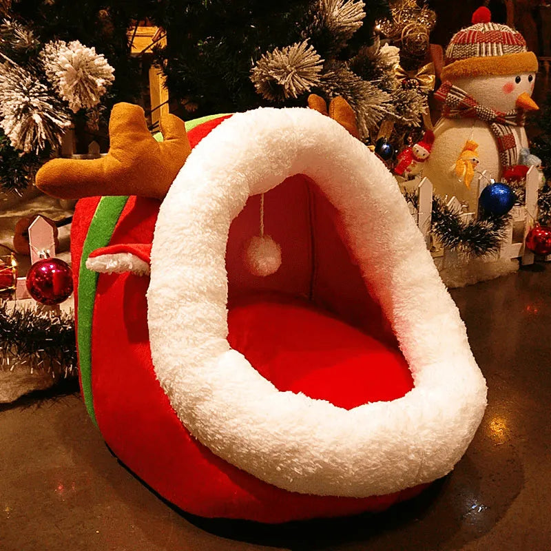 Cat Cave In Kitten Design - Soft And Cozy Sleeping Cave For Cats