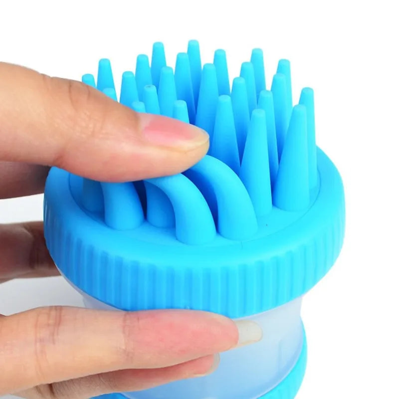 Silicone Pet Brush For Grooming - Dog Cat Massage Brush For Bathing