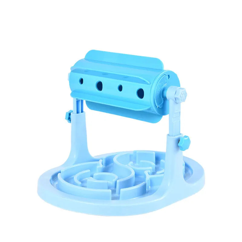 Interactive Food Dispenser For Dogs With Rotation Function And Anti - Snacking Bowl