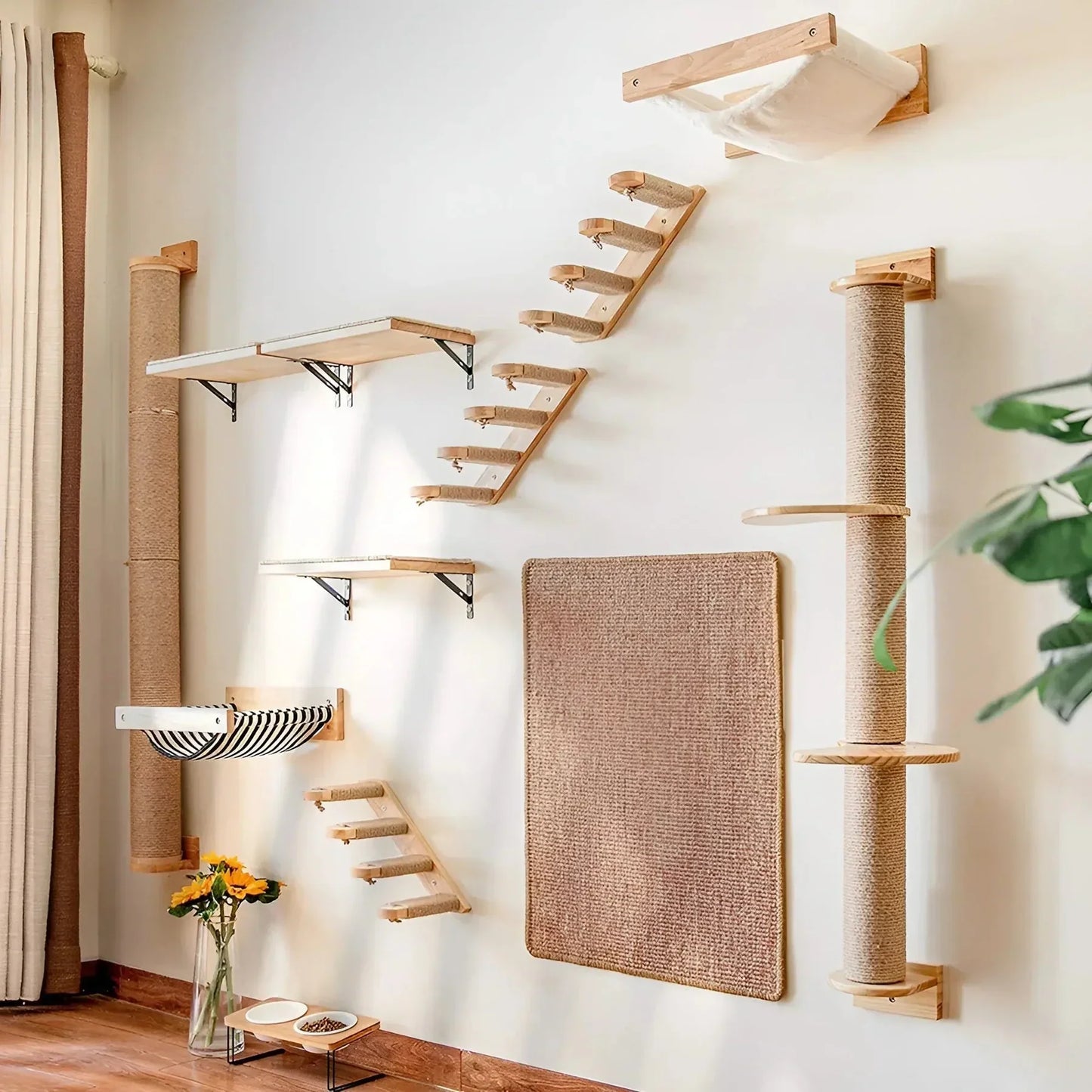 Customizable Cat Wall Scratching Tree