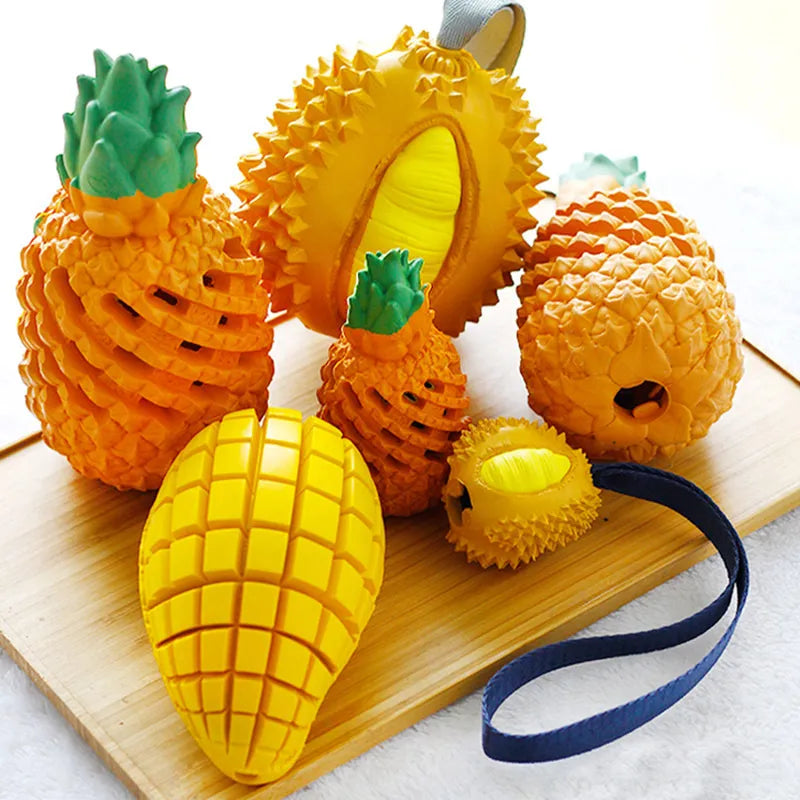 Fruit - Shaped Dog Toy Made of Rubber for Chewing Fun and Dental Care