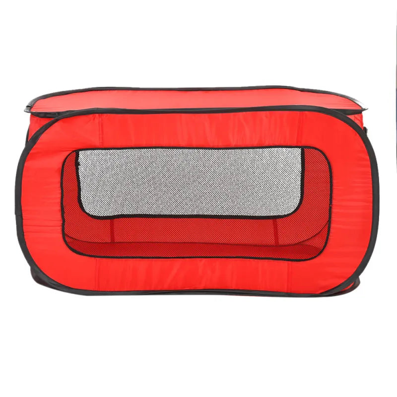 Foldable Fabric Dog Box With Paw Pattern - Portable And Ventilated