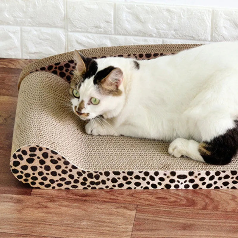 Cat Scratching Mat And Lying Surface In Leopard Design - Stable And Comfortable