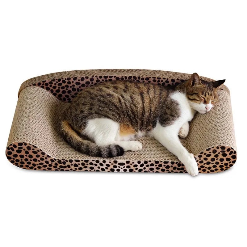 Cat Scratching Mat And Lying Surface In Leopard Design - Stable And Comfortable