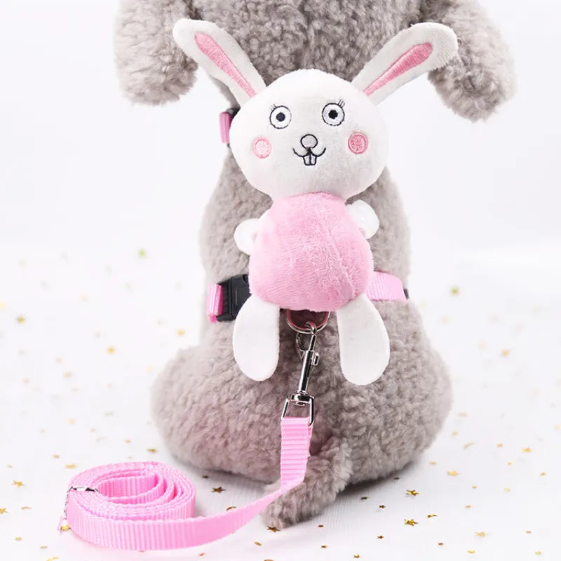 Cute Pet Harness With Angel Wings And Lead - Adjustable For Cats Small Dogs