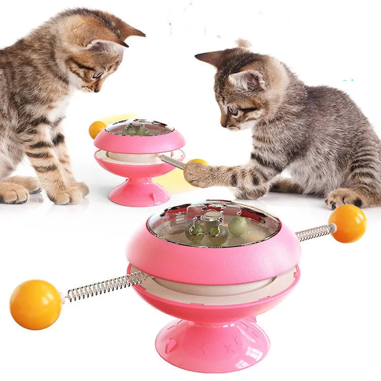 Interactive Cat Toy With Rotating Balls - Toys For Active Cats