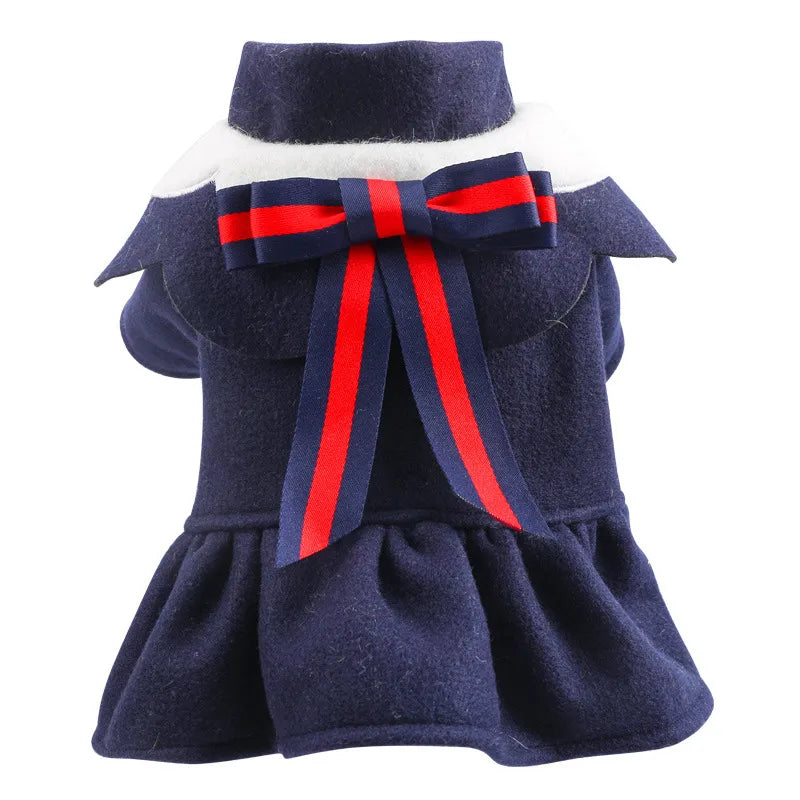 Dog Coat In Red With Elegant Collar Look - Soft And Comfortable For Small Dogs