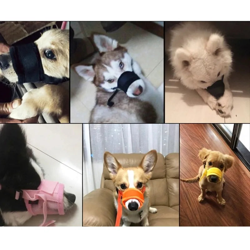 Dog Muzzle Made Of Mesh Fabric - Comfortable And Breathable For Dogs