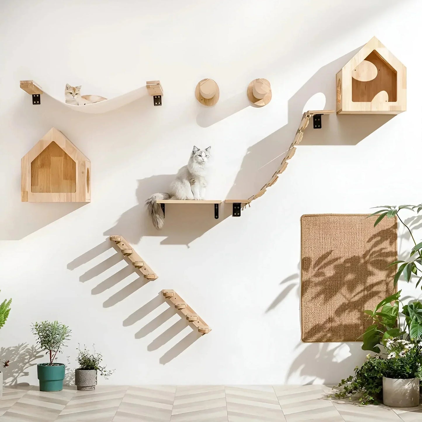 Customizable Cat Wall Scratching Tree
