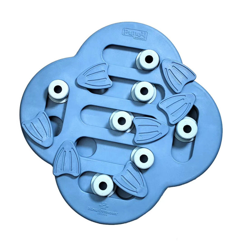 Interactive Dog Toy - Intelligence Game with Sliding Compartments for Treats & Mental Stimulation