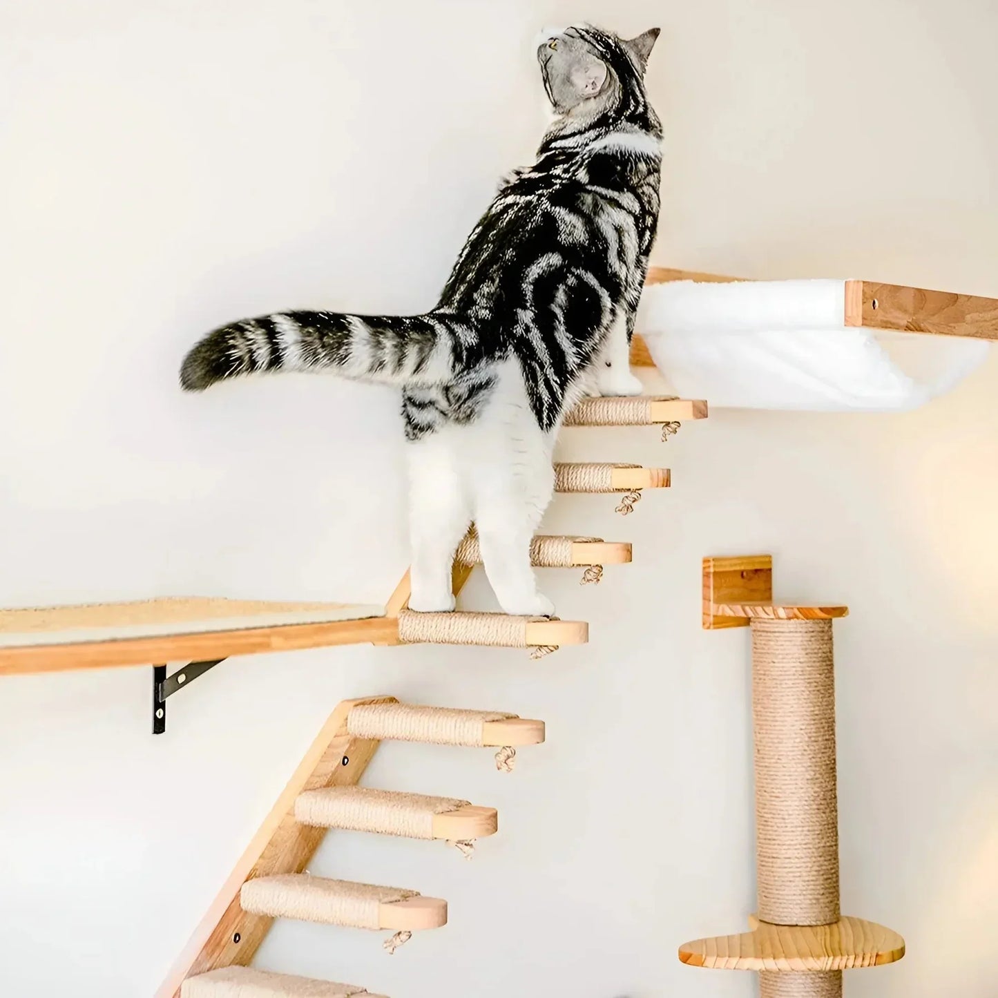 Customizable Cat Wall Scratching Tree