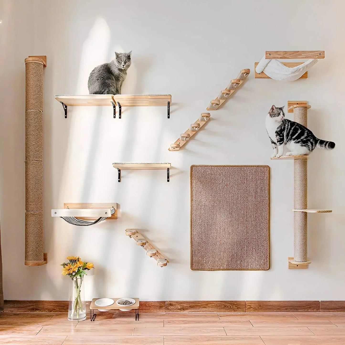 Customizable Cat Wall Scratching Tree