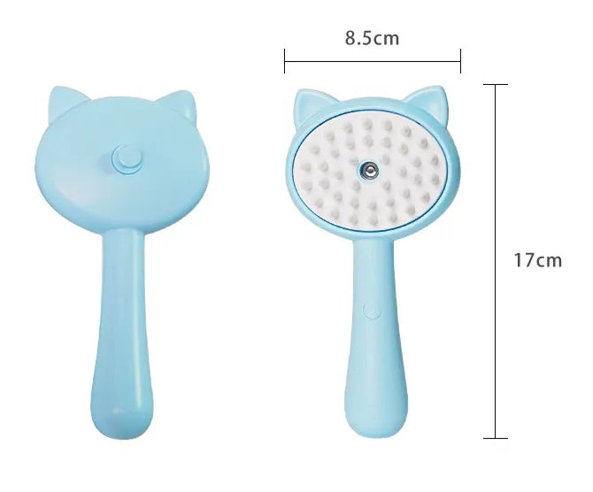 Spray Brush for Pets with Soft Silicone Bristles and Integrated Water Tank