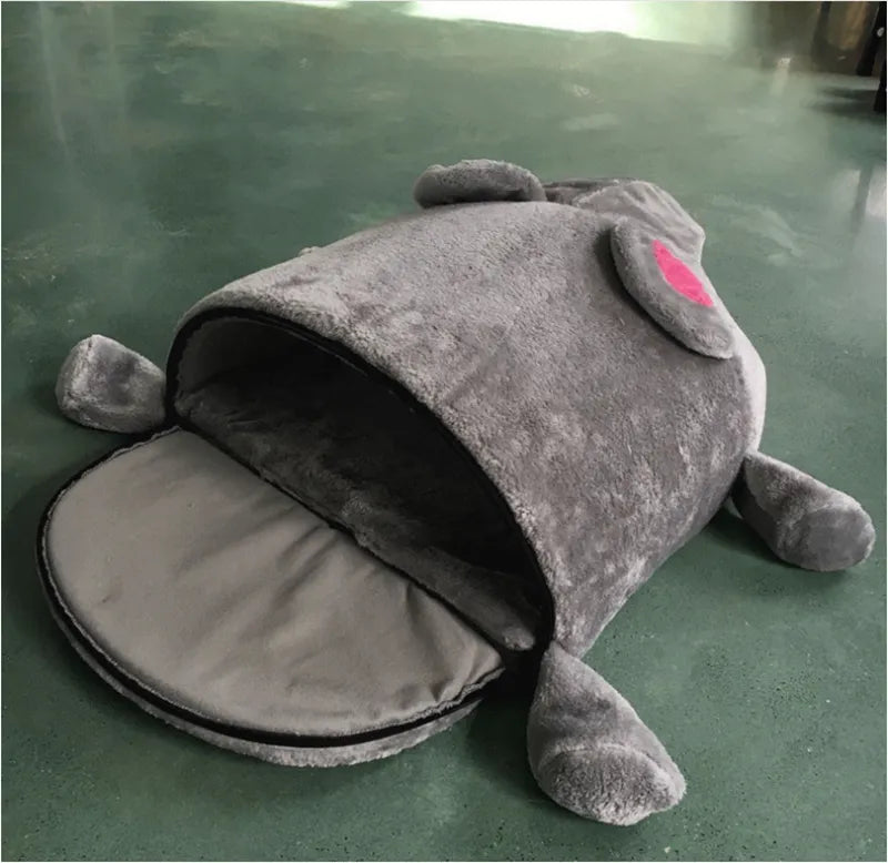 Cuddly Cat Sleeping Cave In Mouse Design - Soft And Comfortable For Your Cat