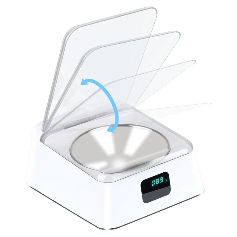 Automatic Food Dispenser For Cats With Digital Display And Lid