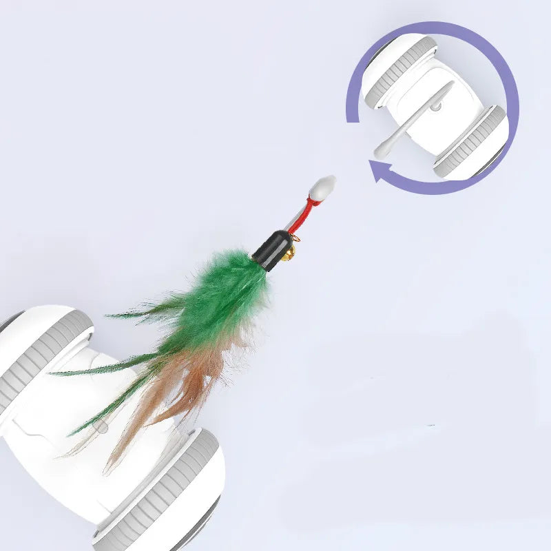 Interactive Cat Toy With Feather - Robot Toy For Cats