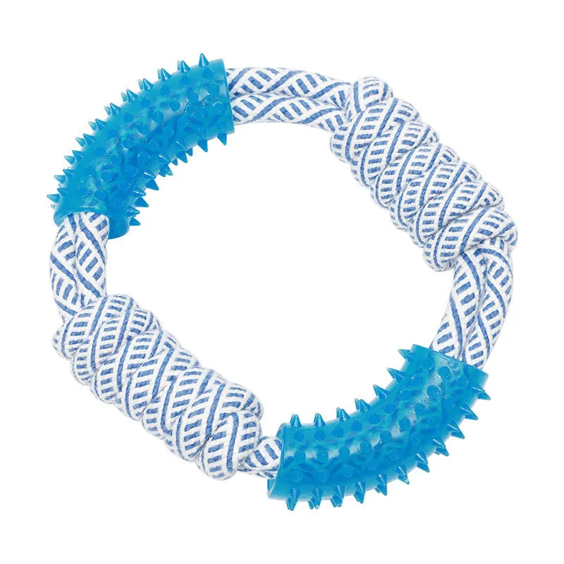 Dog Toy with Rubber Ball and Rope - Chew Toy for Pulling and Playing