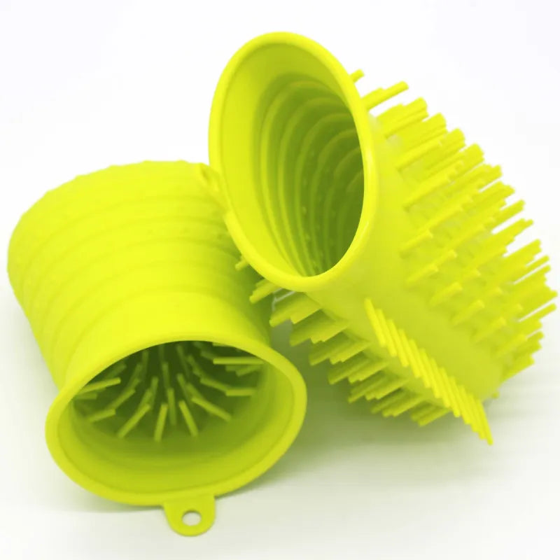 Silicone Dog Brush With Massage Function - Coat Care For Pets