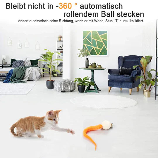 Interactive Cat Toy With Bell And Wagging Tail