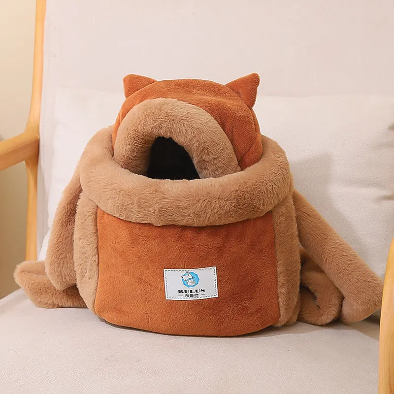 Cat Carrier With Soft Plush - Comfortable And Cute Design