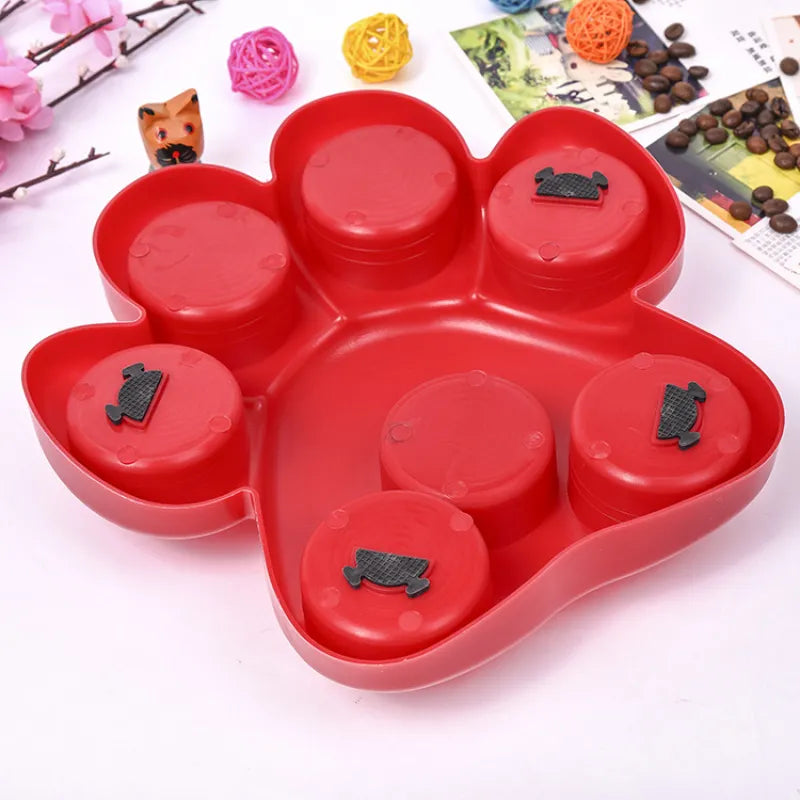 Dog Toy Feeding Station With Paw Design - Interactive Toy For Dogs For Mental Stimulation