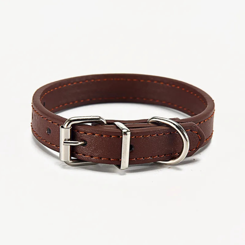 Colorful Leather Collar For Dogs - Adjustable And Durable
