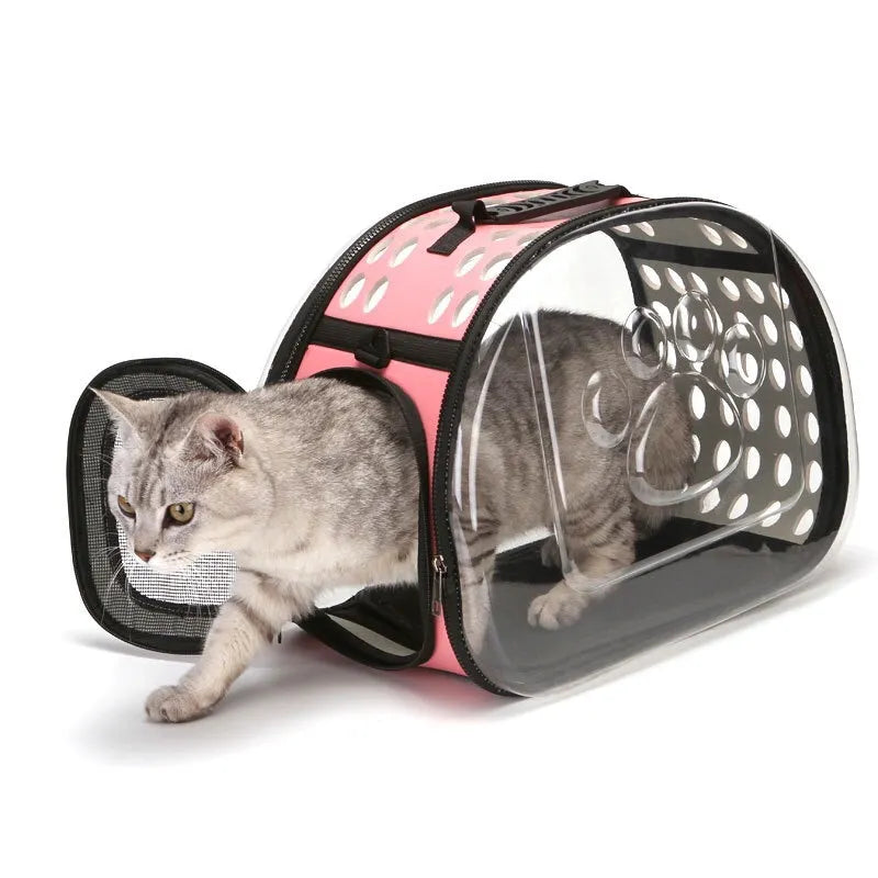 Pet Carrier Bag - Portable Pet Carrier Box With Viewing Window