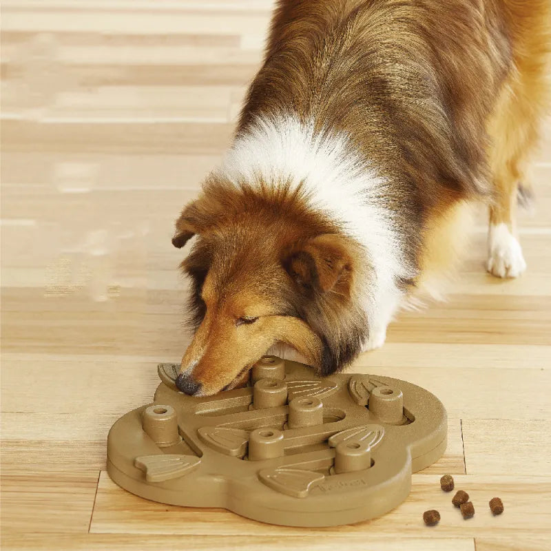 Interactive Dog Toy - Intelligence Game with Sliding Compartments for Treats & Mental Stimulation
