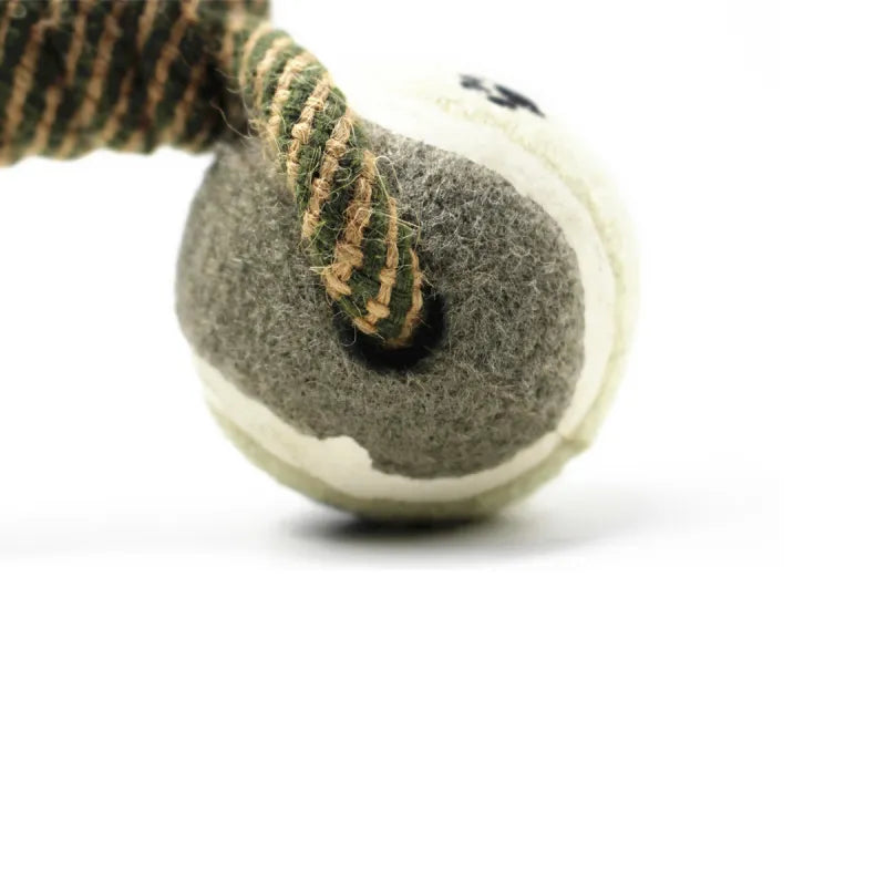 Dog Toy Rope With Balls - Chew Toy For Dogs With Paw Print