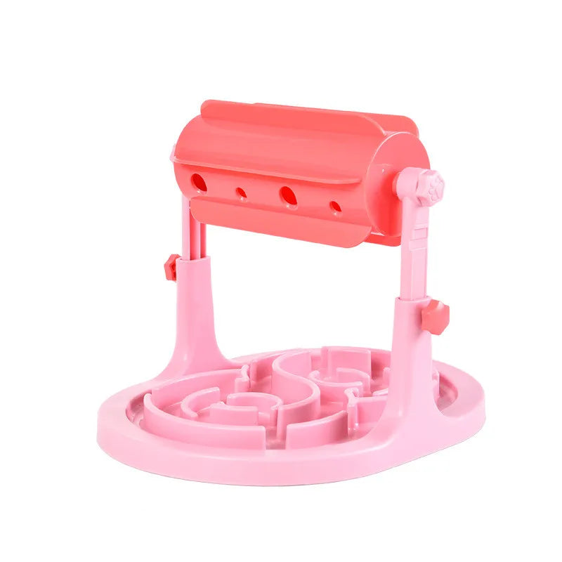 Interactive Food Dispenser For Dogs With Rotation Function And Anti - Snacking Bowl