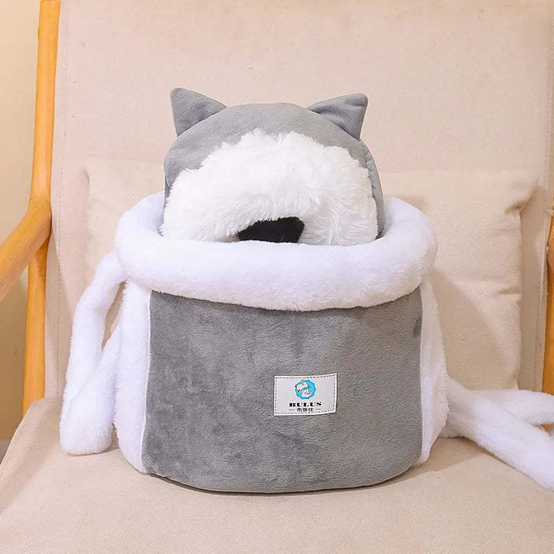 Cat Carrier With Soft Plush - Comfortable And Cute Design