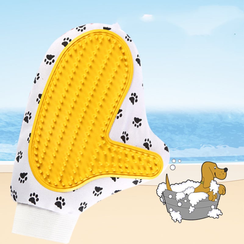 Pet Grooming Glove For Dogs And Cats - Massage Glove With Soft Nubs