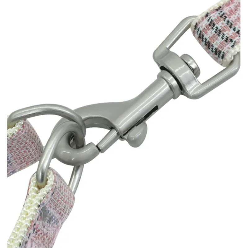 Cosy Dog Harness In Chequered Pattern With Lead - With Practical Dog Bag For Walks