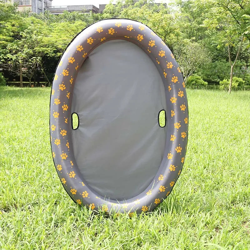 Dog Bathtub - Inflatable Dog Bathtub For Pets With Floral Pattern For Indoor And Outdoor Use