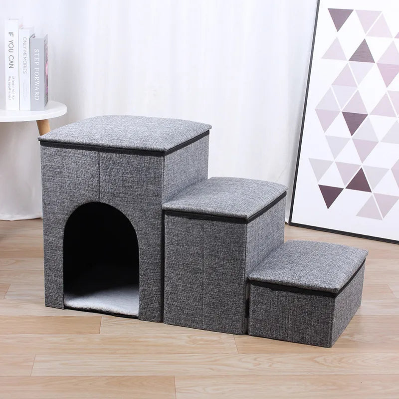 Pet Stairs And Ramp Ladder - Sturdy And Foldable For Dogs And Cats