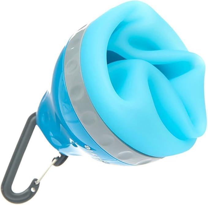 Portable Drinking Bottle For Pets With Integrated Bowl And Carabiner
