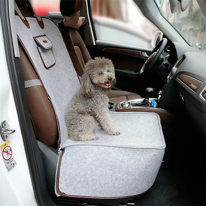 Dog Seat In The Car - Comfortable And Safe Dog Seat For The Car With Fastening Strap