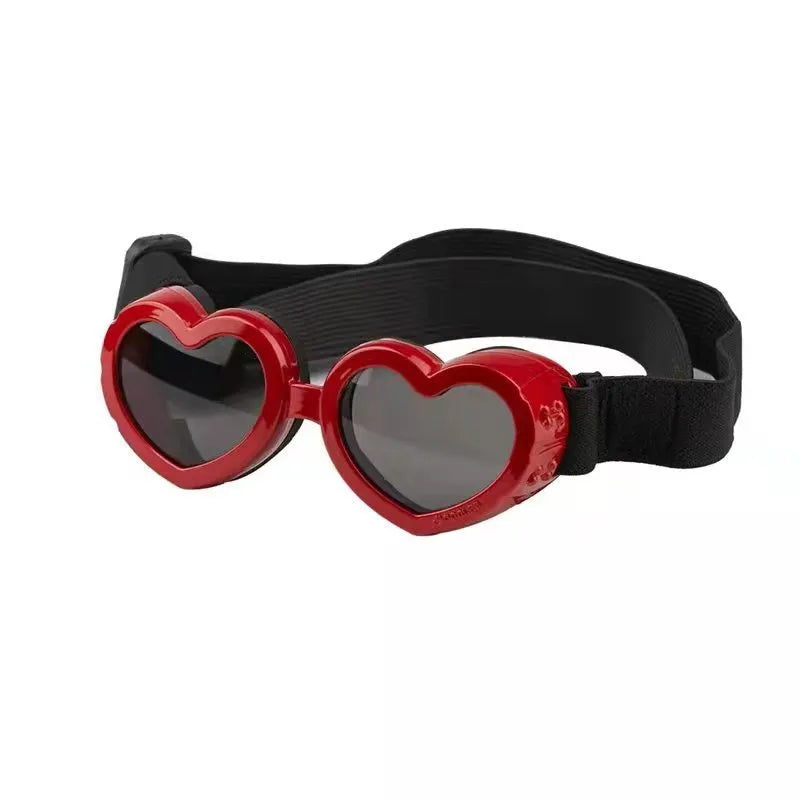 Heart - Shaped Dog Sunglasses With Adjustable Strap - Uv Protection For Dogs ' Eyes