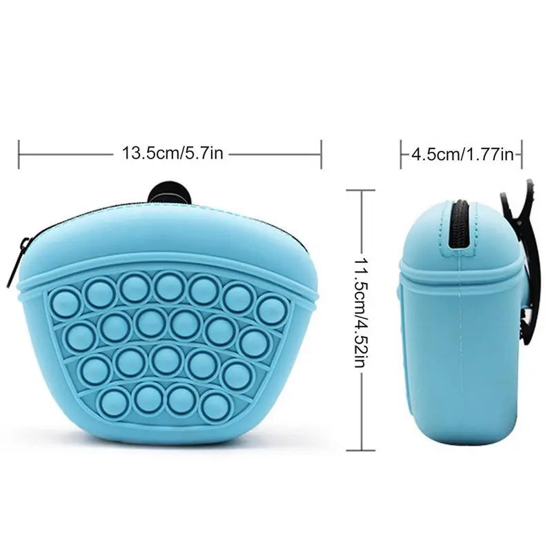 Pop-it Keychain With Zipper - Stress Reliever Toy And Storage Bag
