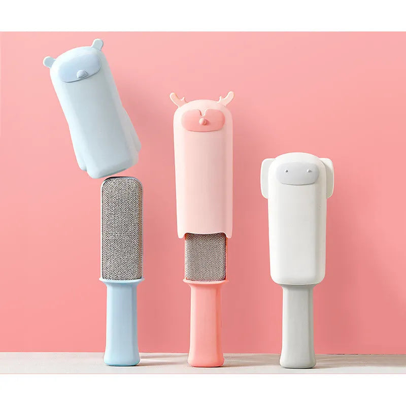Reusable Lint Roller for Pet Hair with Cute Animal Design and Protective Housing
