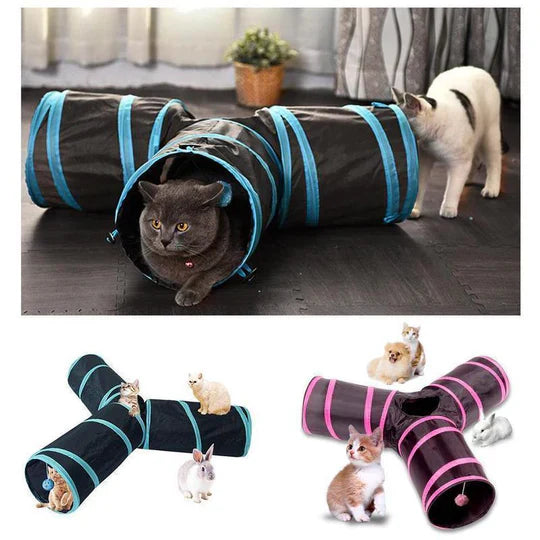 Bequee 3 - Way Foldable Pet Tunnel