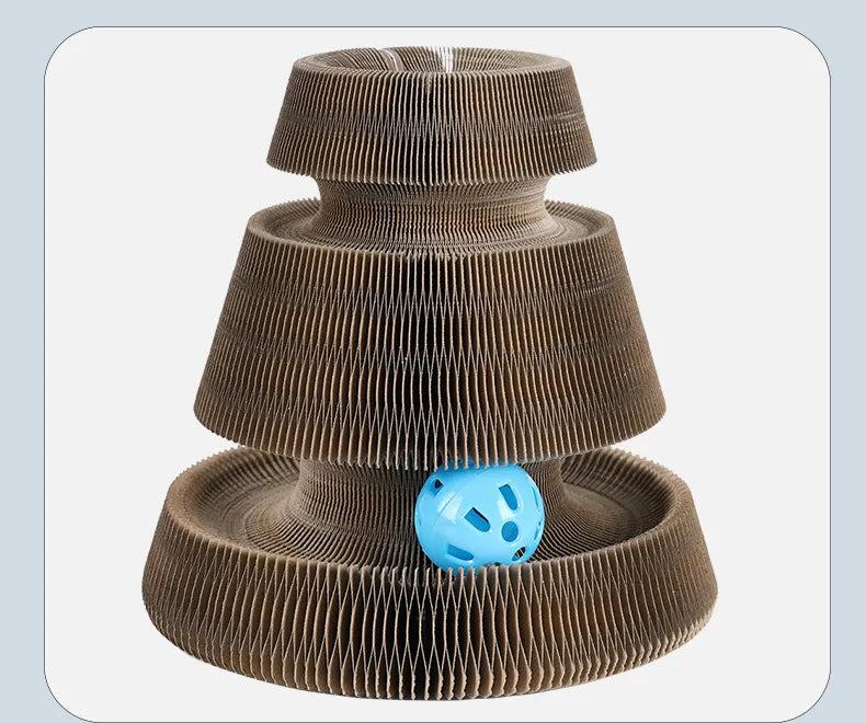 Cat Scratching Toy Tower - With Interactive Ball For Scratching Fun In Different Styles