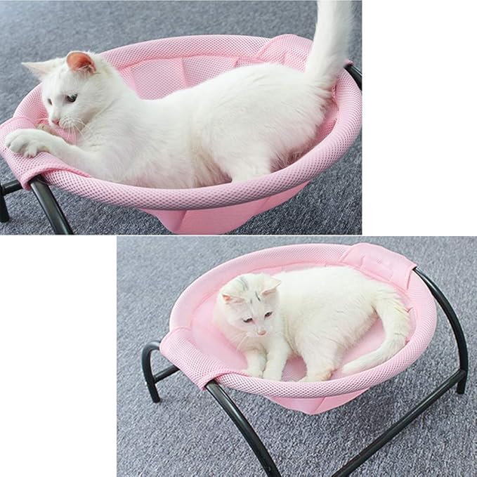 Cat Hammock - Breathable Cat Bed With Sturdy Metal Frame For Cosy Breaks