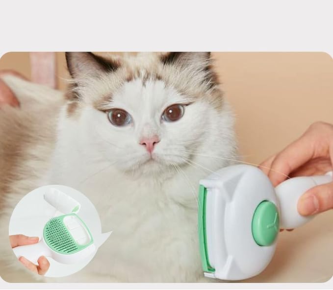 Self - Cleaning Pet Grooming Brush with Hair Removal