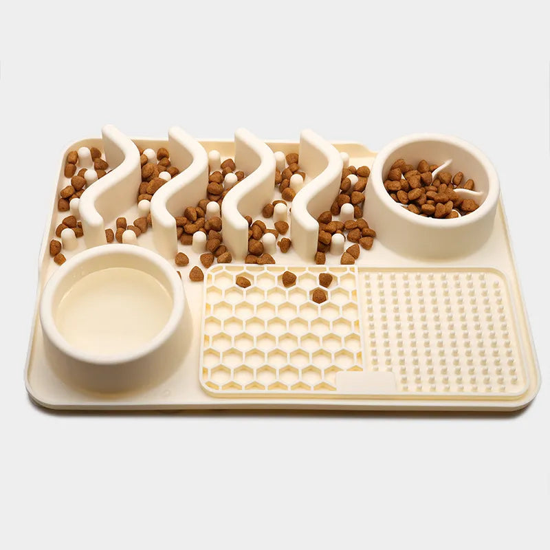 Interactive Lick Mat For Dogs And Cats - Anti-snare Bowl With Food Search Game